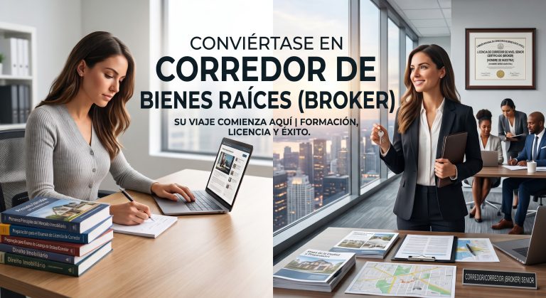 Conviértete en corredor de bienes raíces