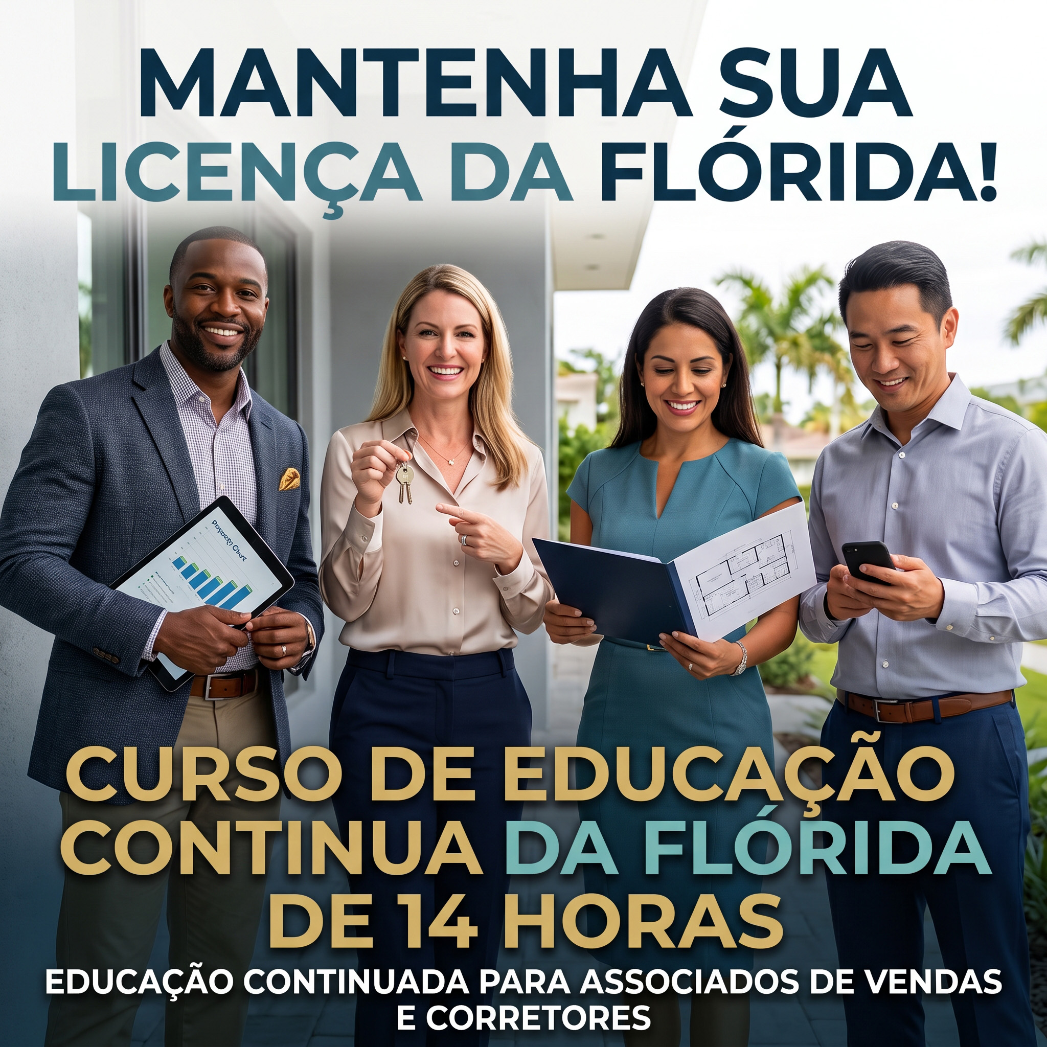 Curso de Educação Continuada de 14 horas sobre o mercado imobiliário da Flórida