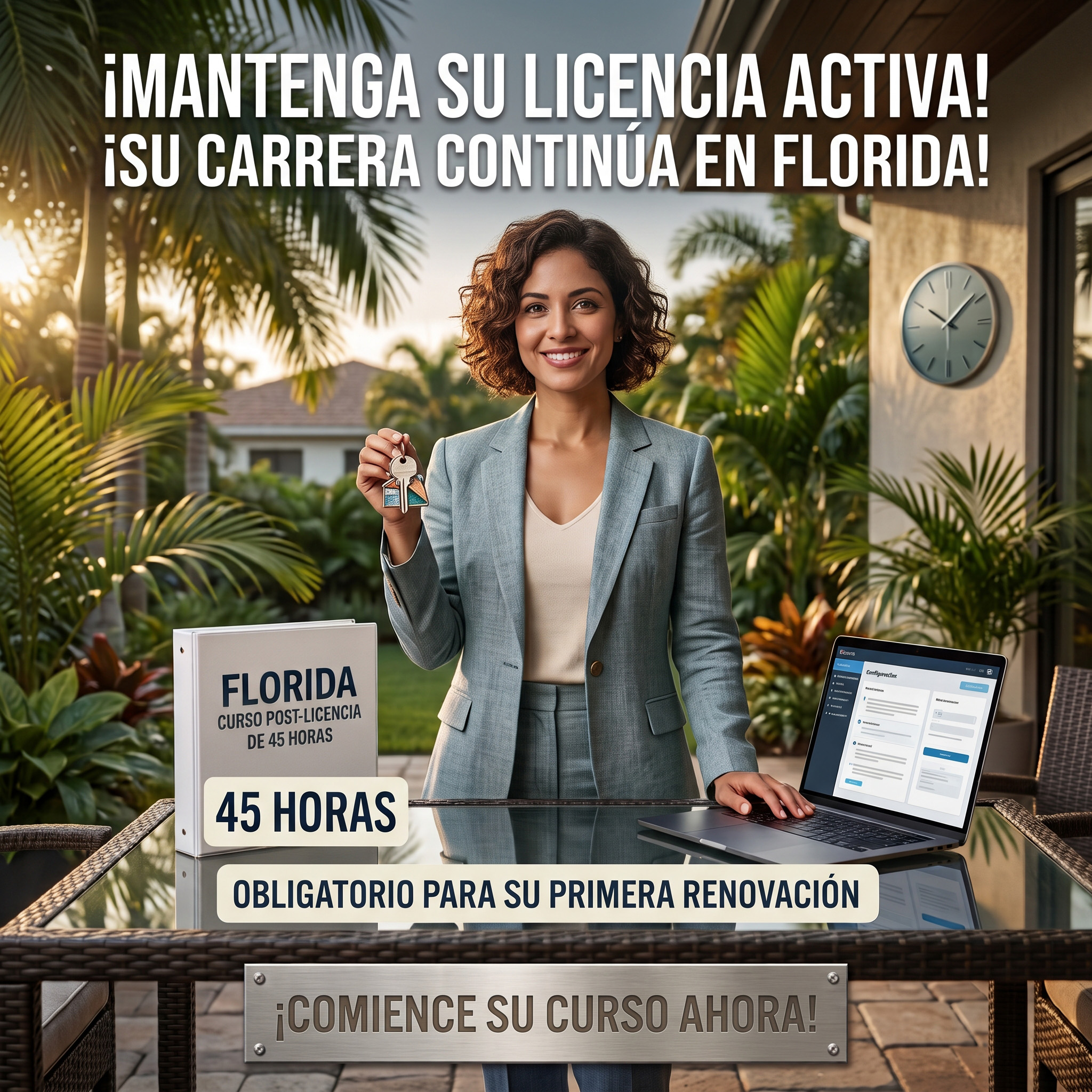 Curso posterior a la licencia de bienes raíces de 45 horas de Florida