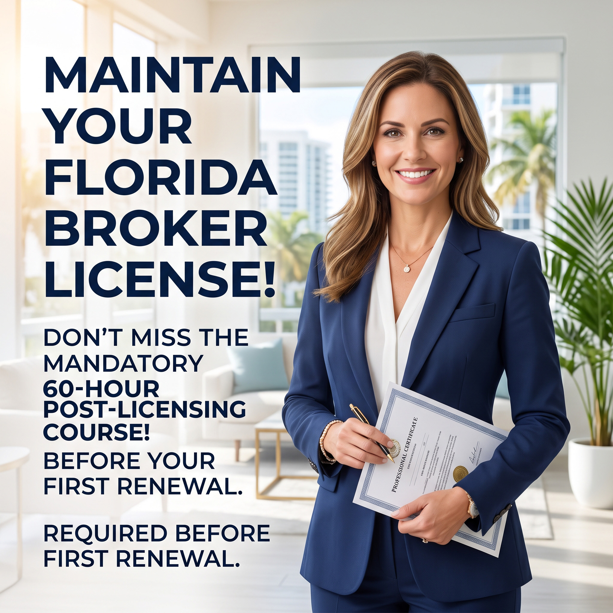 Florida Real Estate 60 Hour Post Licensing Broker Course