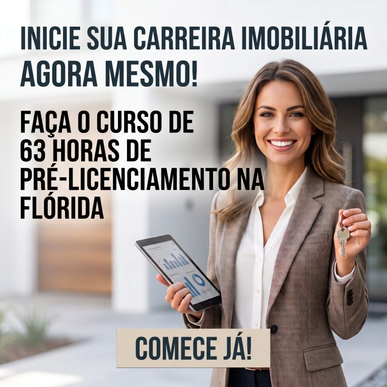Curso de Pré-Licenciamento em Imóveis da Flórida (63 Horas)