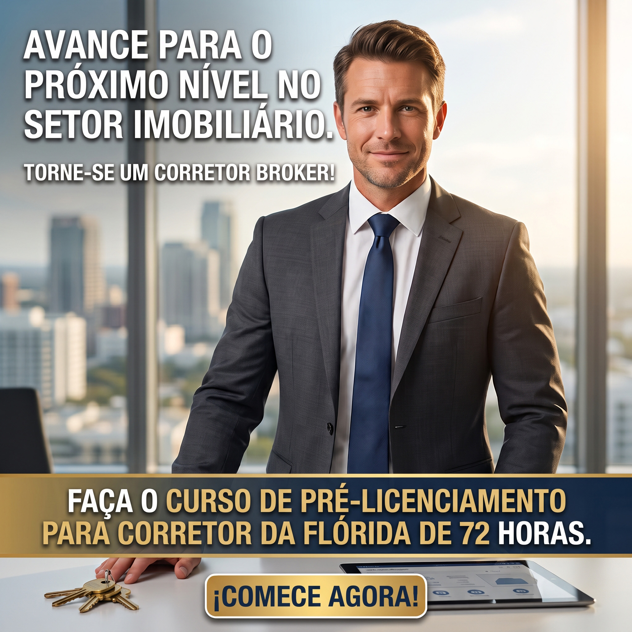 Curso de Pré-Licenciamento de 72 Horas para Broker Imobiliário da Flórida