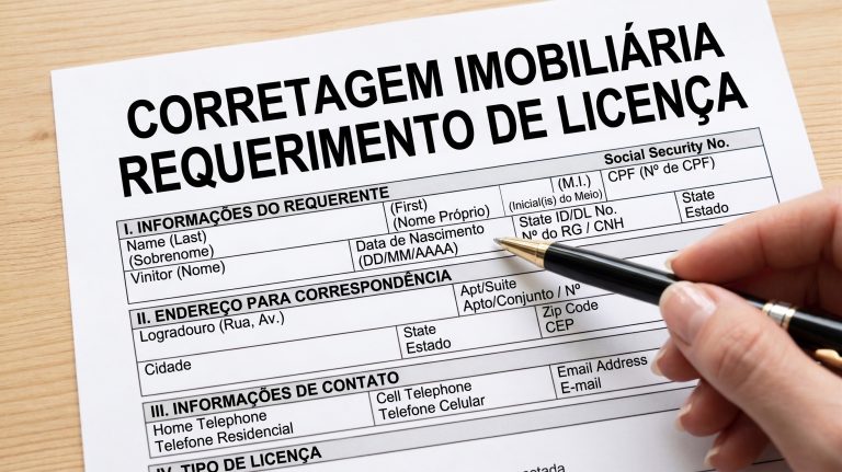 Solicitação de Licença de Corretor de Imóveis