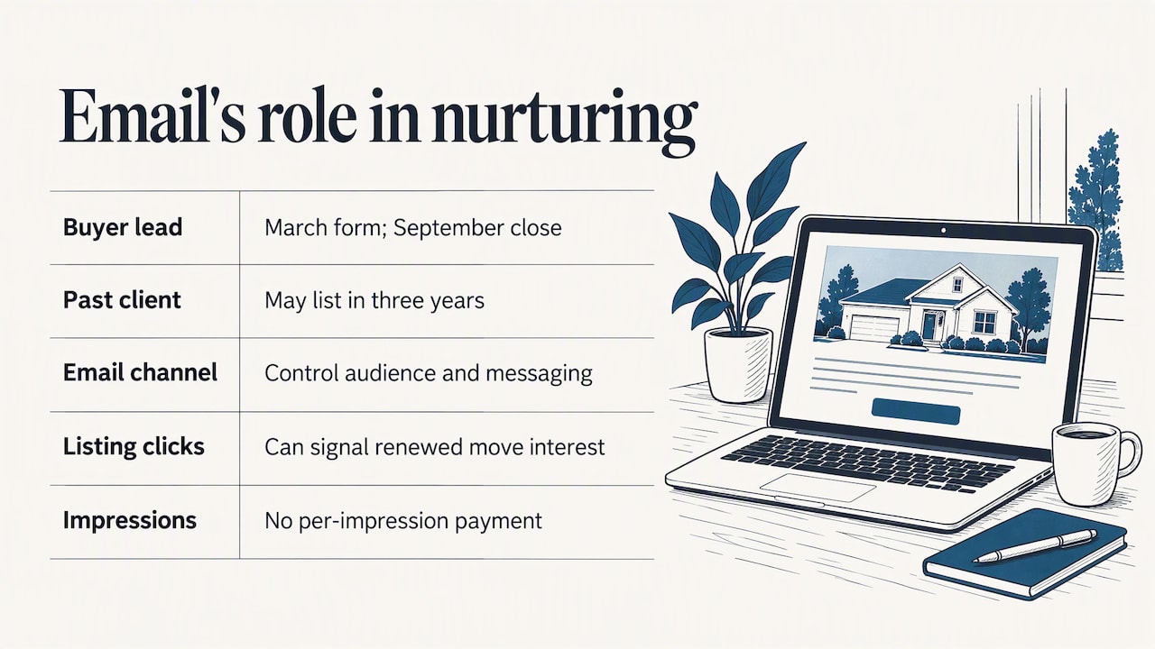 Why email still earns its place in an agent's marketing — overview diagram